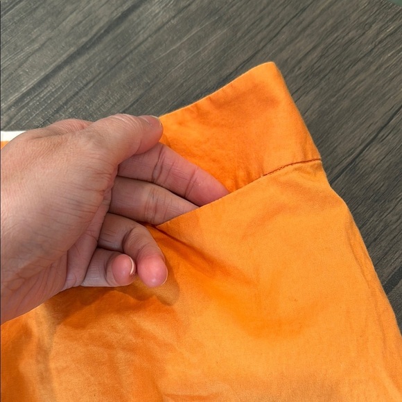 Eileen Fisher Bright Orange Cropped Cotton Pants Size Medium - Picture 5 of 8